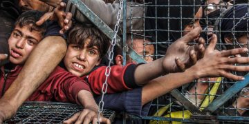 Civilians there are said to be suffering from famine and malnutrition, with many children dying of starvation due to the Israeli military blockade