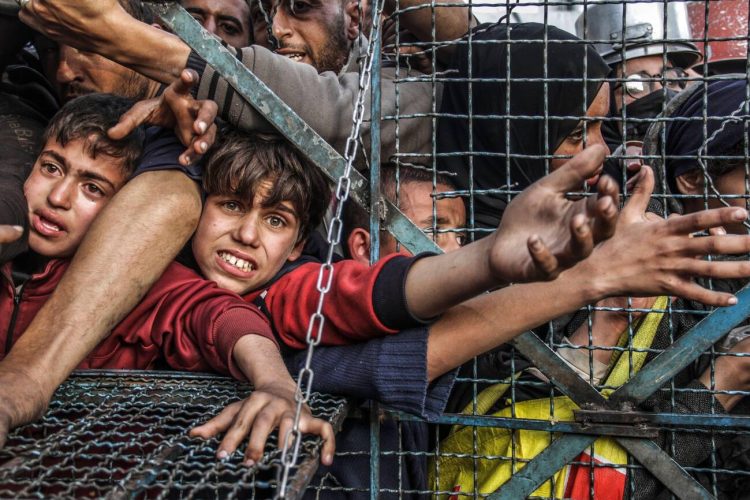 Civilians there are said to be suffering from famine and malnutrition, with many children dying of starvation due to the Israeli military blockade