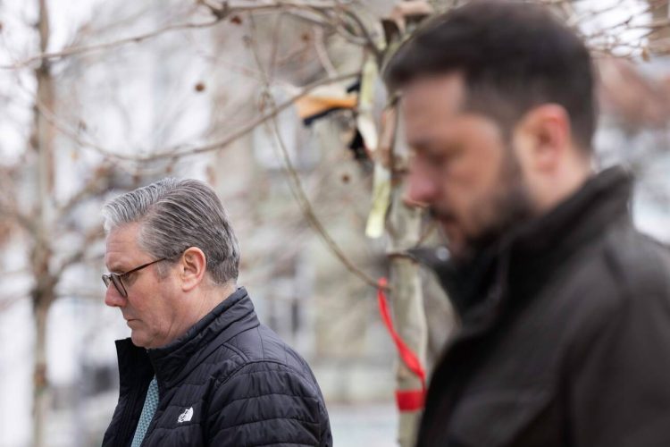 KYIV, UKRAINE - 16 January 2025 - UK Prime Minister Keir Starmer meets with Volodymyr Zelenskyy President of Ukraine during a visit to Kyiv, Ukraine